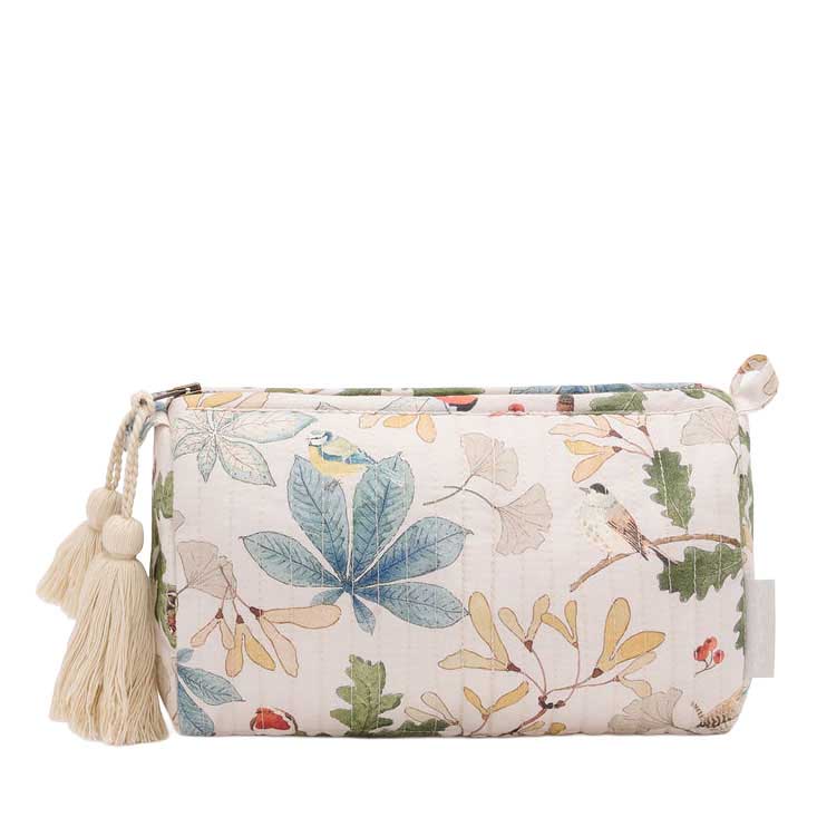 Sophie Allport Wash Bag - Quilted - Small - Orchard Birds